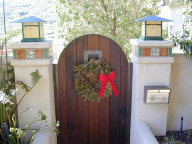 Malibu, CA Home  Front entrance gate   www.Dan4Art.com